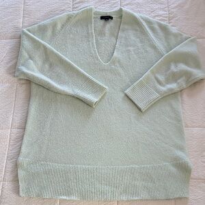 JCrew Mint Green V-Neck Oversized Sweater